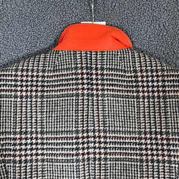 J Crew Schoolboy Wool Houndstooth Blazer - Women's Size 6 - Tan Burgundy - Picture 5 of 12